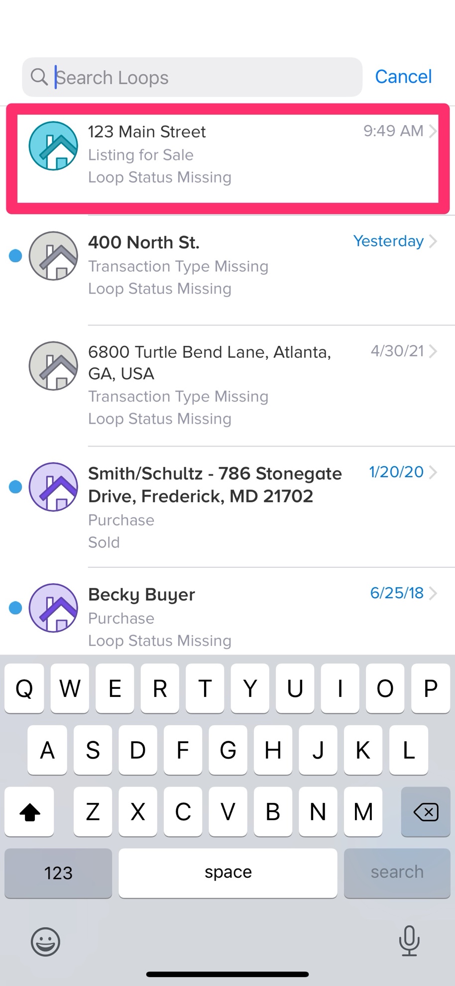 dotloop: iOS - Adding documents to a loop