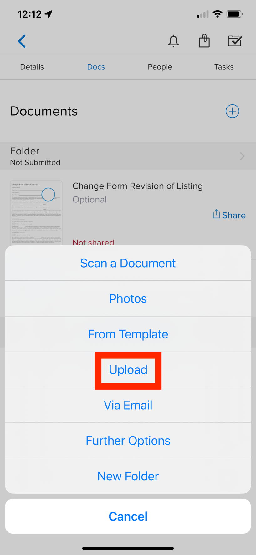 dotloop: iOS - Adding documents to a loop